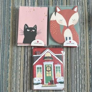 Note Cards set of 3 blank note cards,